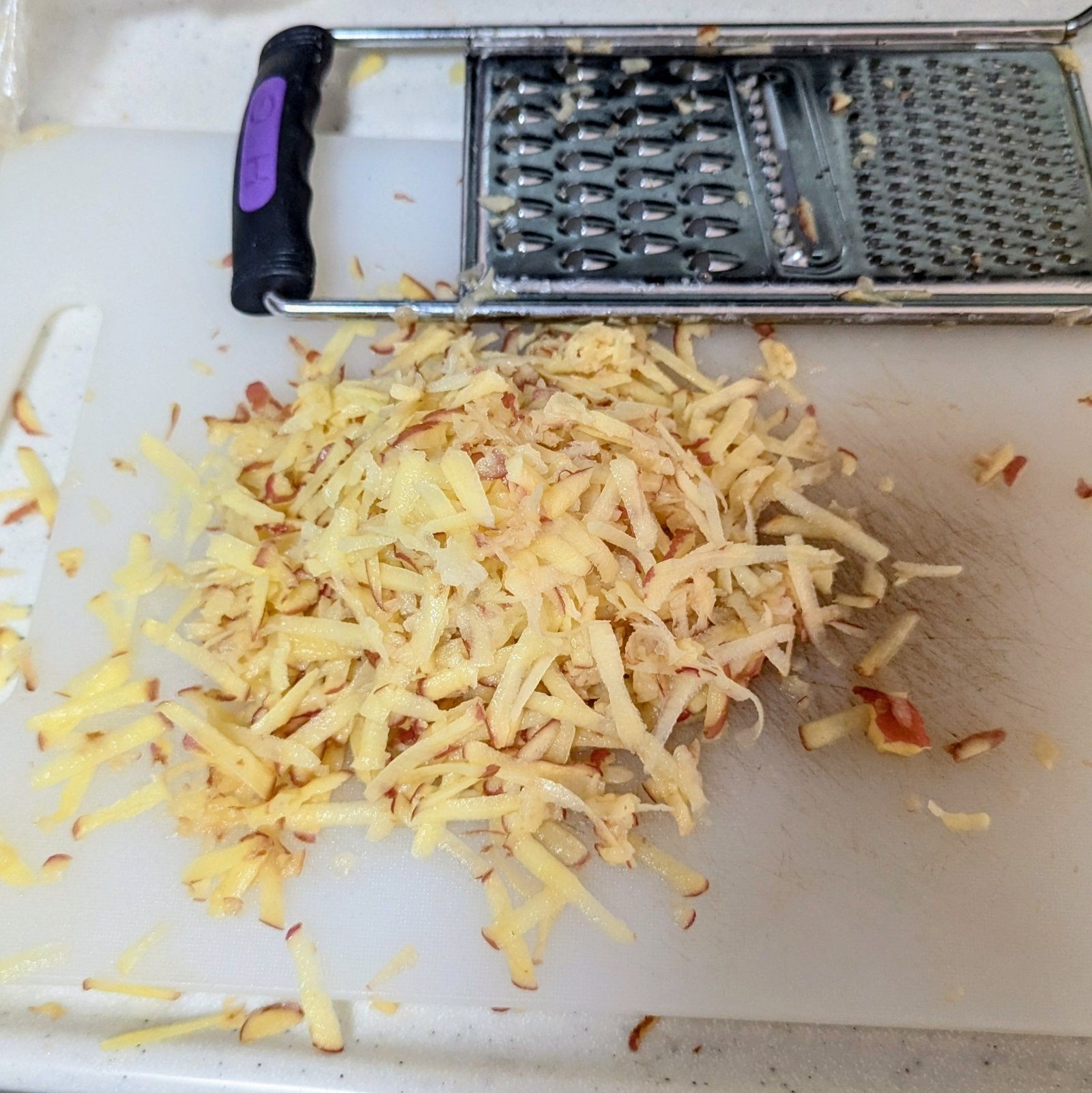 Shredded potato for rosti